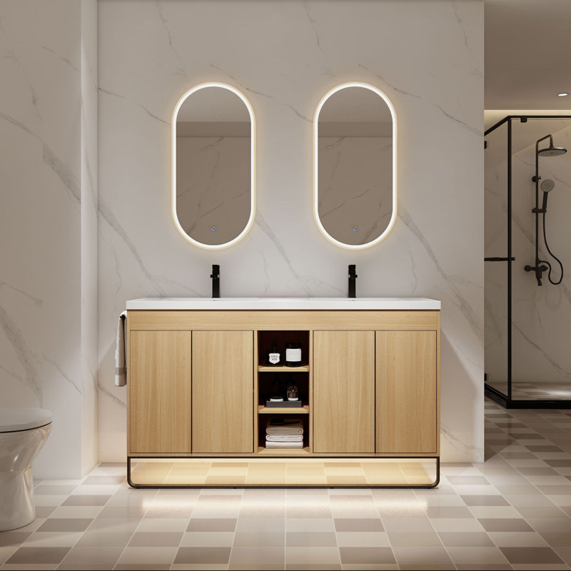 Meuble-lavabo simple 48 po avec comptoir en céramique, 38"