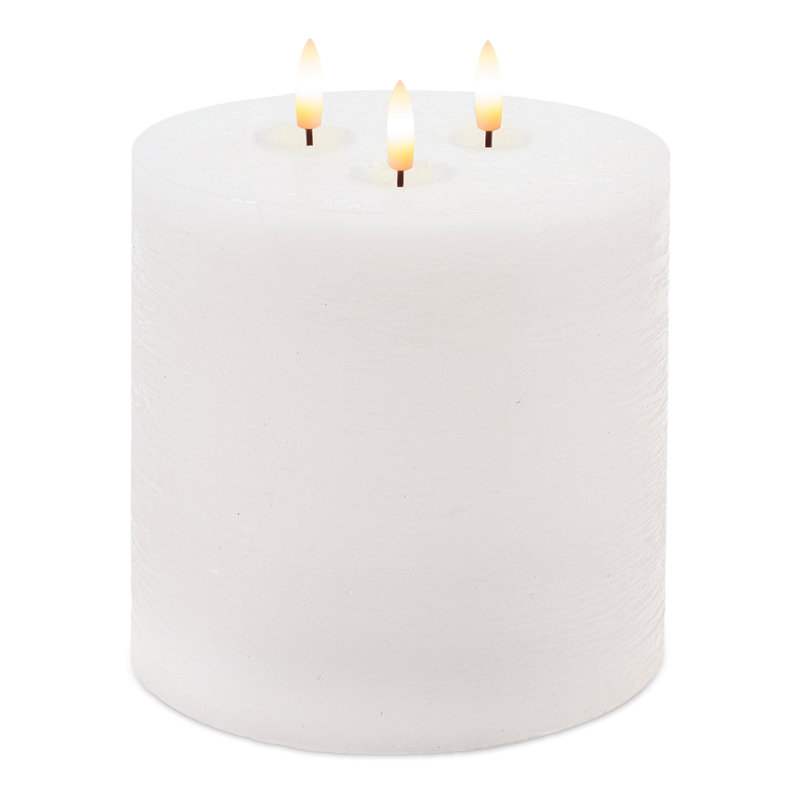 Bougie triple mèche FIA (ensemble de 2), Blanc