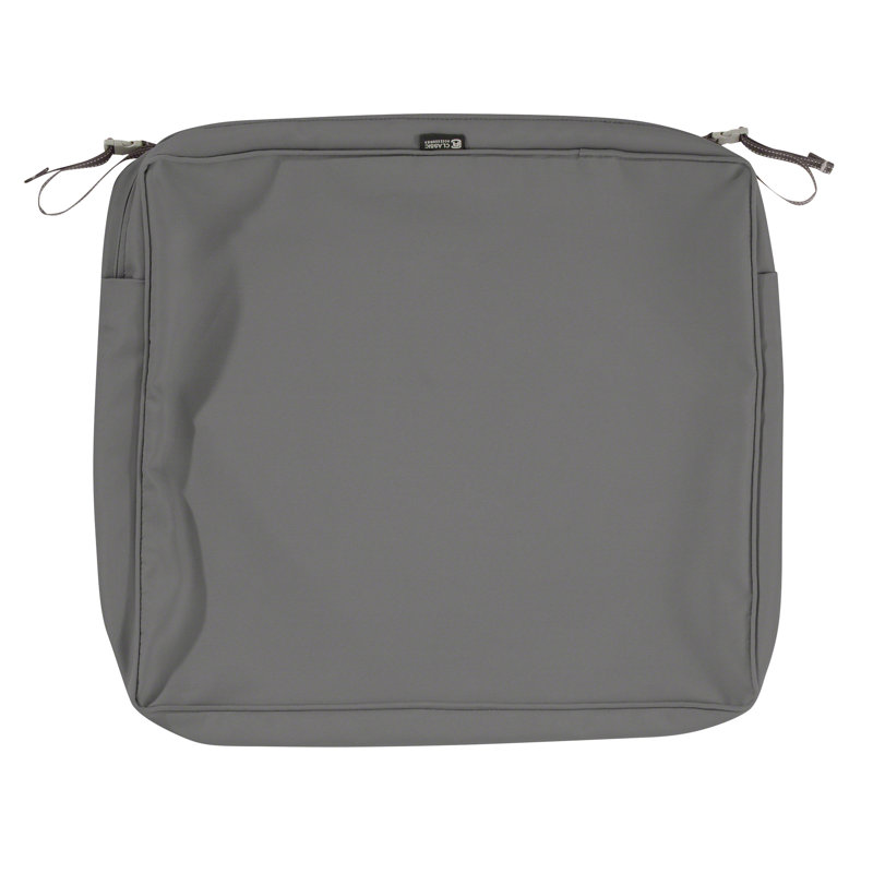 Pina Outdoor Dining Chair Seat Cushion, 3" H x 21" W x 19" D, Light Charcoal Gray