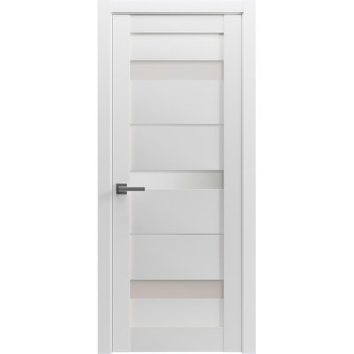 Porte pré-suspendue avec garde-manger Pantry Kitchen | Quadro 4055 avec verre opaque givré | Garnitures à panneau simple | Portes de salle de bain robustes