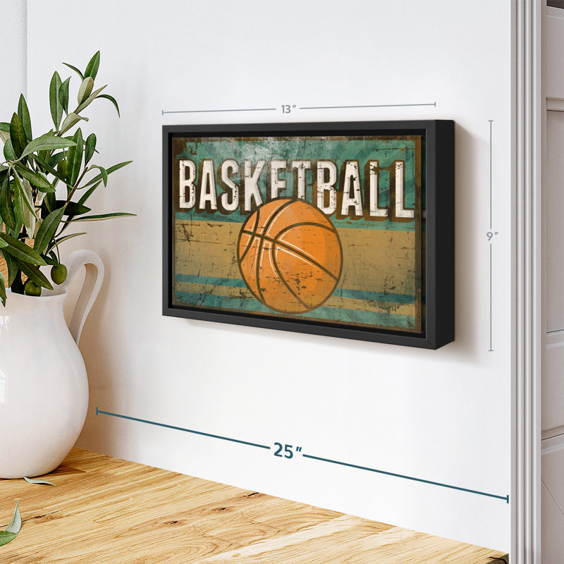 Sports «Grunge Basketball Canvas Print», H 9 po x l 13 po
