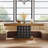 63'' Dining Table for 4-6, Modern Rectangular Dining Room Table with Geometric Relief-1951609617