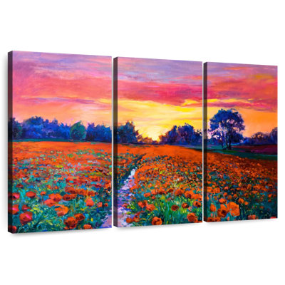 Alvord Red Poppy Flower Field
