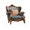 European Style Simple Villa Fabric Chair Upholstered Armchair