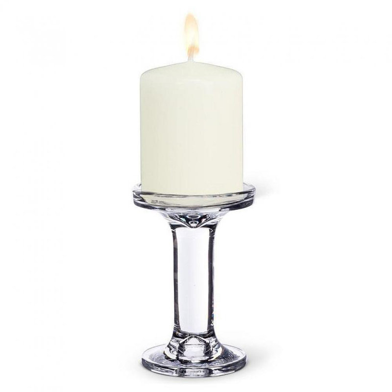 Glass Tabletop Taper, 5.25" H x 3.5" W x 3.5" D