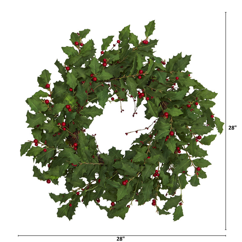Faux Polyester Wreath, 21" H x 21" W x 4" D