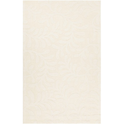 Tapis en laine touffeté à la main crème fabriqué à la main