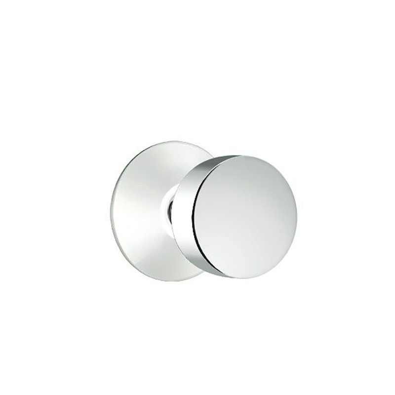 Bouton rond de passage avec rose moderne, Chrome poli
