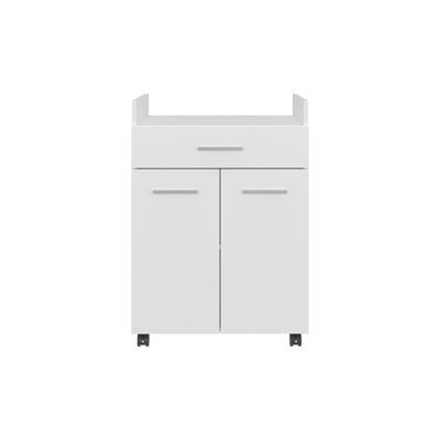 Burnside Kitchen Cart, White