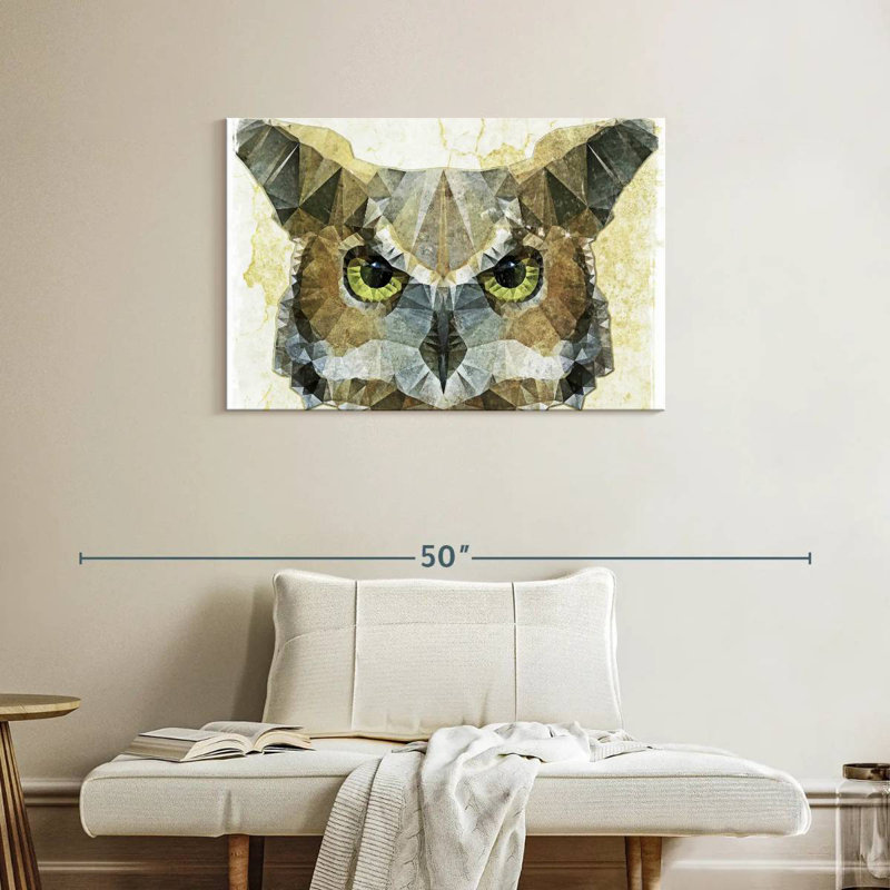 Brampt Abstract Owl, 24" H x 36" W