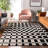 Premium Machine Washable Prisco Black Rug-1302641381