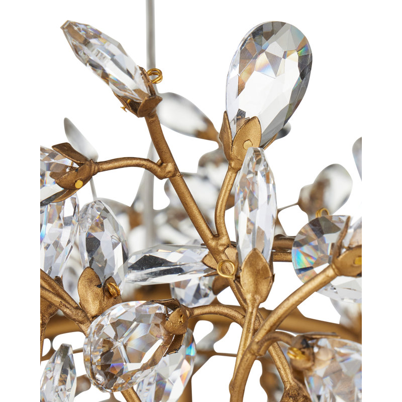 Crystal Bud LED Chandelier, 43"