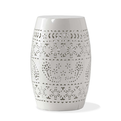 Ifrane Round Iron Outdoor Side Table , 12.25 " W 12.25 " D