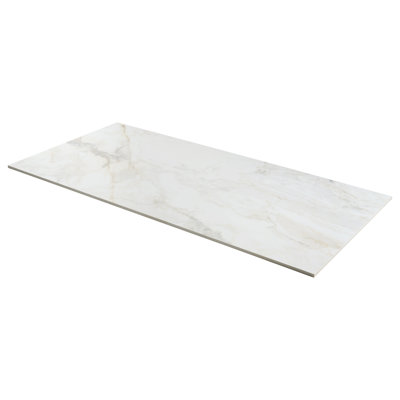 Calacatta Macchia 24x48 Marble Look Matte Porcelai 23.62 in. x 47.24 in. Porcelain Tile