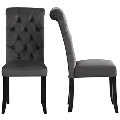 Chaise d'appoint en lin capitonnée Gazi
