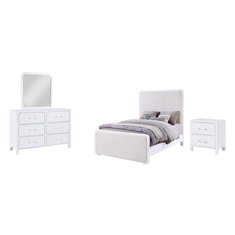 Ensemble de chambre à coucher 4 pièces Laqueda, Grand