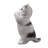 Cat Kitten Statue Praying-Gray-116323234