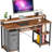 Modern Home Office Computer Writing Study Desk with Storage Shelves and Keyboard Tray-52401372