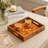 Handcrafted Floral Mango Wood Serving Tray