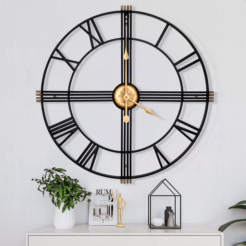 Metal Wall Clock, 24"