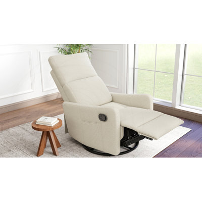 Fauteuil inclinable pivotant avec velours flocon de neige et rotation à 360 °