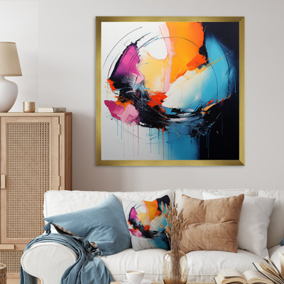 «Blue and Pink Paint Ink Expression VI», impression d'art mural fractal