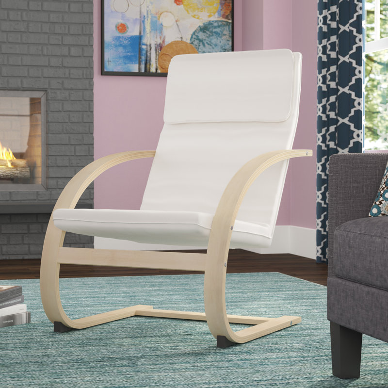 Fauteuil d'appoint rembourré Noail, Beige, Naturel
