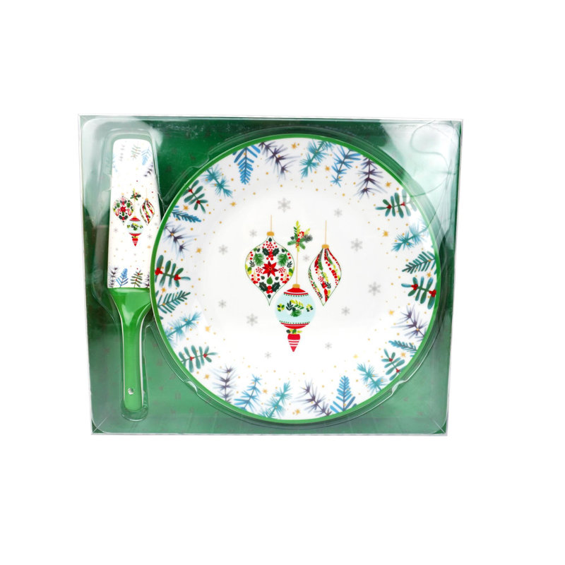Assiette à gâteau festive en porcelaine