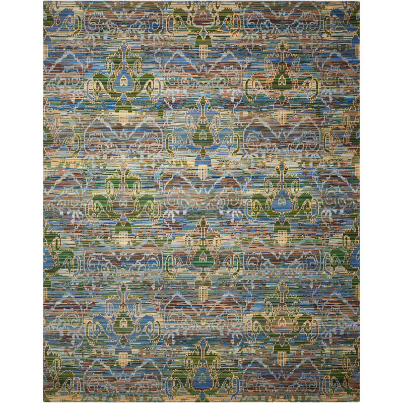 Tapis bleu Shenita, Rectangle 5 pi 6 po x 8 pi