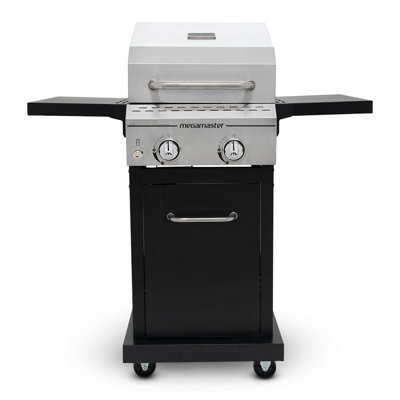 Megamaster 2-Burner Propane Gas Grill with Side Shelf