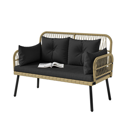 All-Weather Wicker Outdoor Loveseat