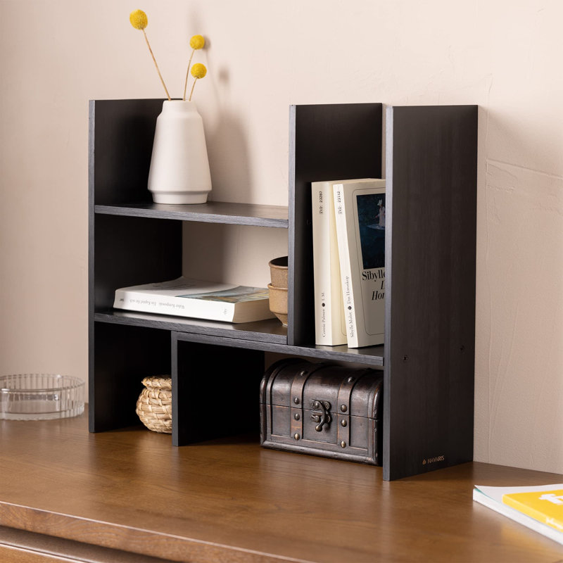 Holli Wood Desk Organiser, Black