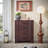 Farmhouse Cherry Red Curved Tall 4 Drawers Dresser for Bedroom, 4 Chest of Drawers for Closet