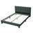 Queen Size Bedroom Bed With Polyfiber Charcoal Headboard And Stable Frame Upholstered Solid Wood Base-2041879083-2041879087