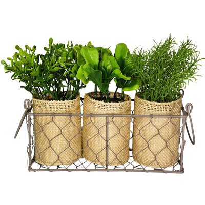 7 " H Faux Foliage Plant
