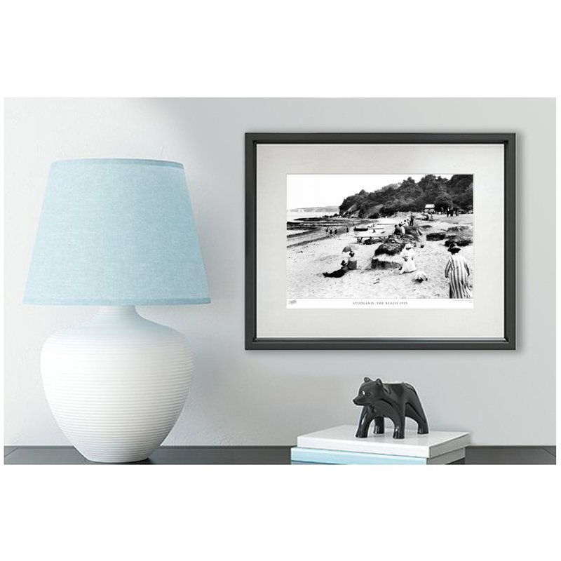 Studland, The Beach 1925 by Francis Frith - Single Picture Frame Print, 60cm H x 80cm W x 2.3cm D