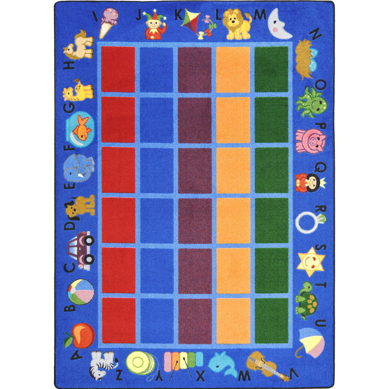 Tapis éducatif de l'alphabet Phonics, Rectangle 7 pi 8 po x 10 pi 9 po