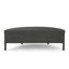 Table basse d'extérieur demi-ronde, grise, l 35,49 po, P 18,2 po, H 12,2 po, sans construction, avec limite de poids de 270 lb, table de patio grise, large, profonde, haute, météo, assemblage, capacité