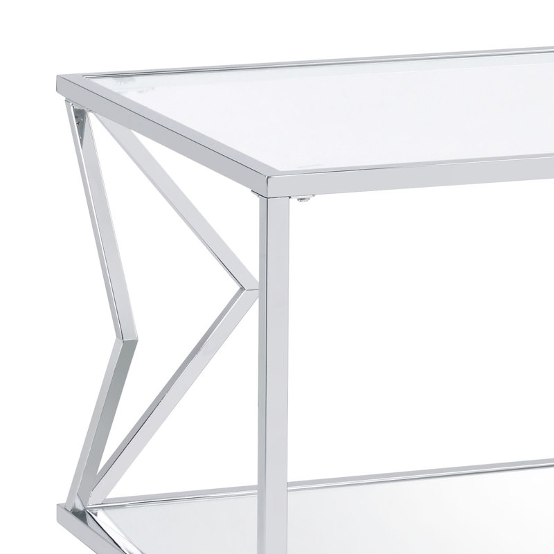 Anlaug Rectangular Coffe Table with Glass Top