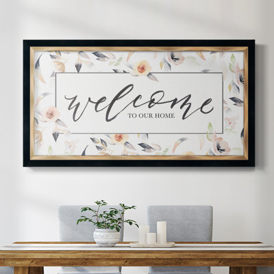 Welcome To Our Home - Cadre photo unique, art textuel sur toile
