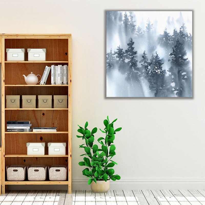 «Misty Forest I», reproduction d'art sur toile, H 12 po x l 12 po
