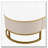 Oval Coffee Table with Drawers,Curved Profile Design