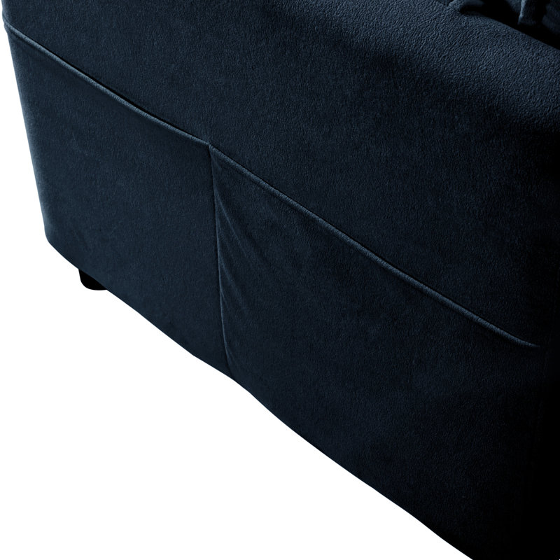 Chenille bleue 3 places, profondeur d'assise surdimensionnée. Doux et pour un bureau d'appartement. Assemblage polyvalent, mobilier de bureau modulaire Cloud 3. Siège très confortable, tissu respirant. Contemporain