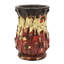 Vase décoratif, crème texturée rouge 10 po et terre cuite brune