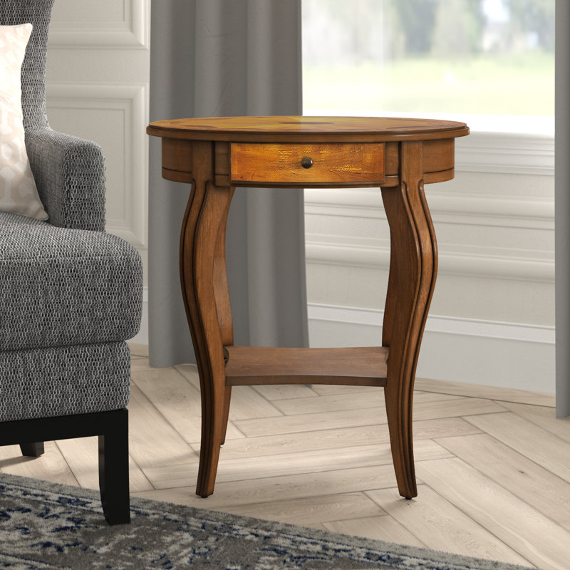 Table de bout avec rangement Arispe, Olive Ash Burl