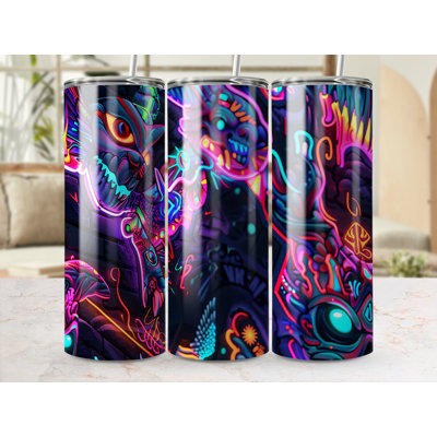 Choose Handmade Tumblers 591ml Vacuum Insulated Stainless Steel (18/8) Travel Tumbler with Straw