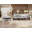 245cm Wide Wood Patio Sofa with Cushions-116838662