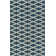 Tapis décoratif bleu/beige en laine Touffeté à la main à motif géométrique Lococo