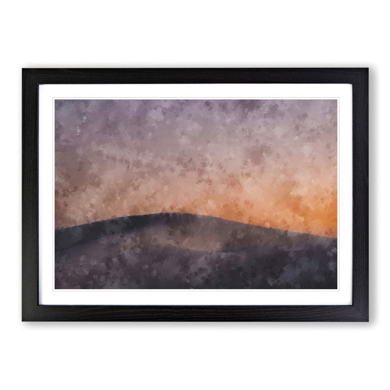 White Sand Desert - Picture Frame Painting, 27cm H x 36cm W x 2cm D, Black Framed