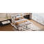 Queen Size Platform Bed With Storage Headboard And 8 Drawers, White-1680617370